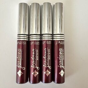 Lot of 4 Jordana Lip Gloss Berry Shiny Shade 42 Vintage Y2K Makeup NOS